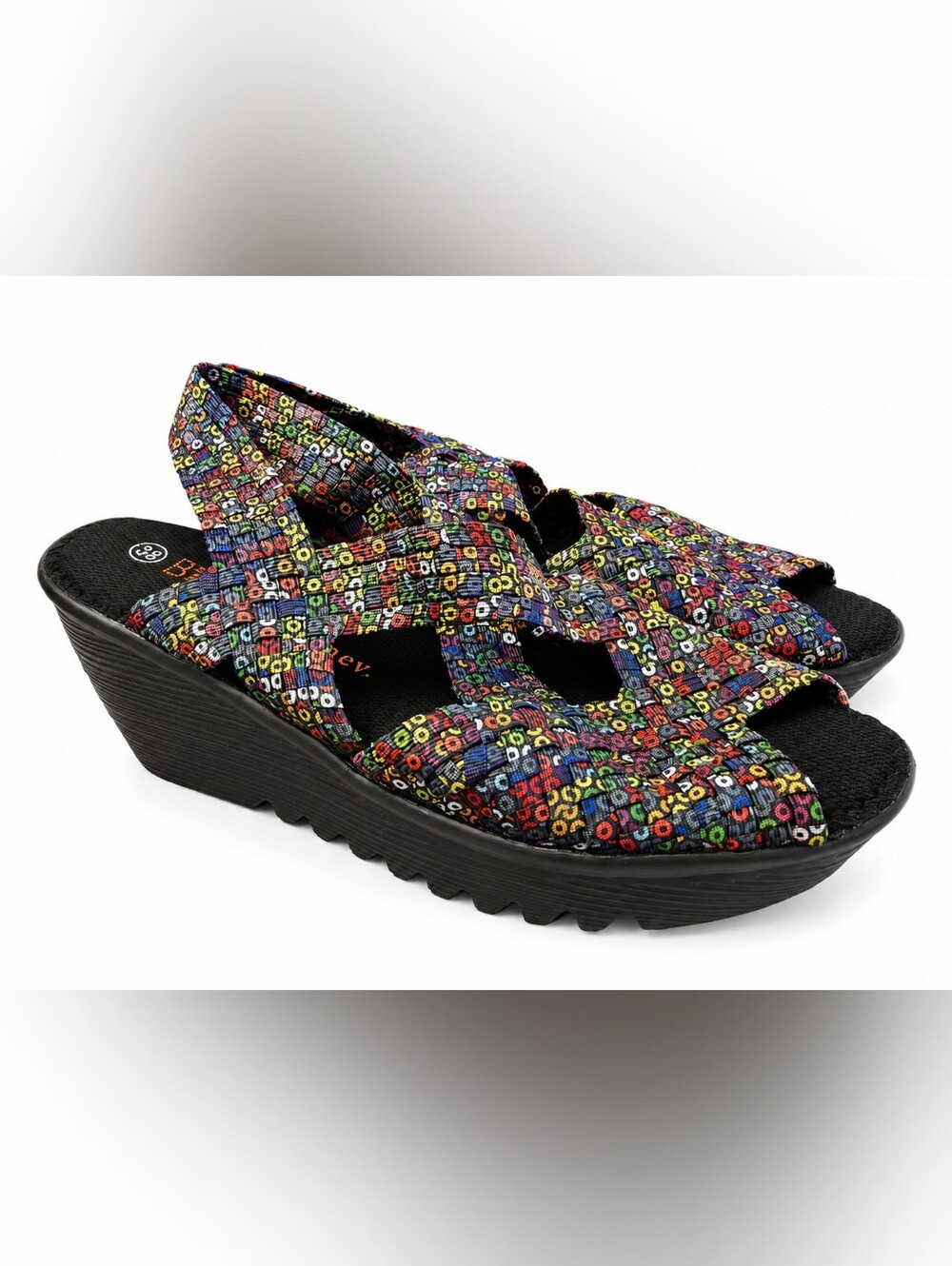 Women's Bernie Mev. Woven Wedge Sandals, Size 8, Multicolor